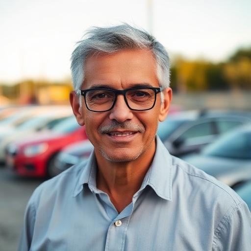 Foto de Fábio Santos, Sócio-proprietário da Santos Seminovos